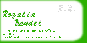 rozalia mandel business card